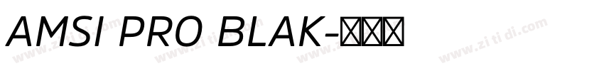 AMSI PRO BLAK字体转换